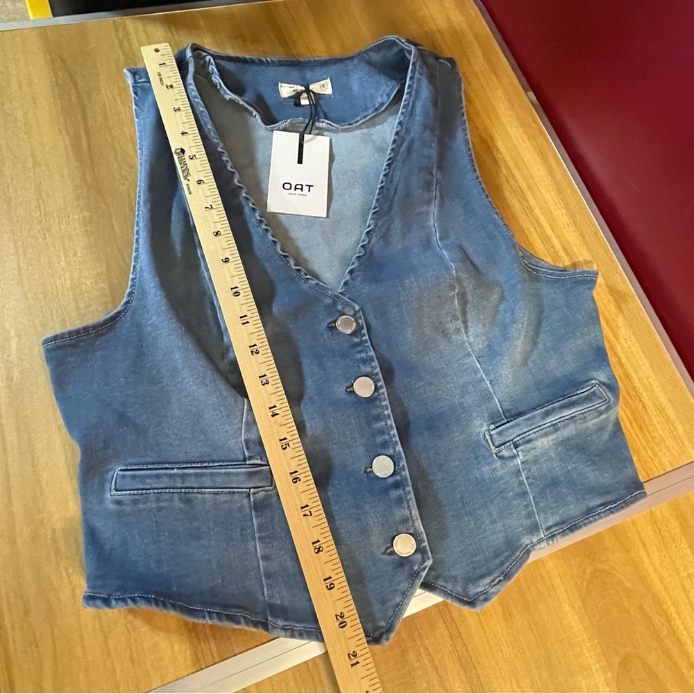 Oat New York Blue Denim Vest - Picture 5 of 8